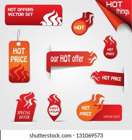 fire elements set vector eps10 illustration