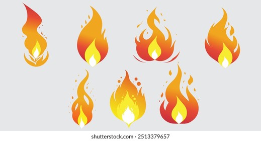 Fire emblem burning clipart illustration
