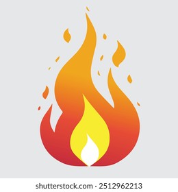 Fire emblem icon clipart illustration 