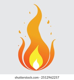 Fire emblem icon clipart illustration 