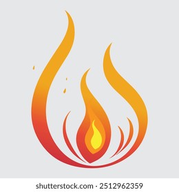 Fire emblem icon clipart illustration 
