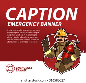 fire emergency banner template