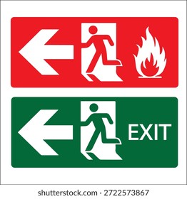 SALIDA DE EMERGENCIA DE INCENDIOS EN BLANCO Y NEGRO
