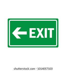 fire emergency exit sign icon vector