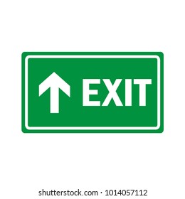 fire emergency exit sign icon vector
