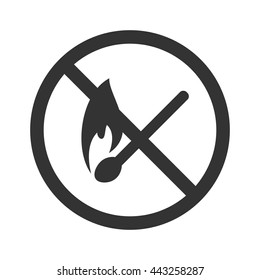 Fire emergency icons. Flat vector illustration in black on white background. EPS 10