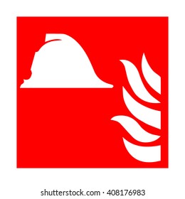 Iconos de emergencia de incendios. Ilustración vectorial. 