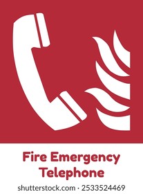 Telefone de emergência de fogo do sinal iso7010