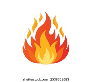 Emoji de fogo. Fogueira queimando chama, foguete quente fogueira vermelha, bola de fogo abstrato fresco símbolo incrível. Conjunto de ícones isolados de vetor de incêndio.