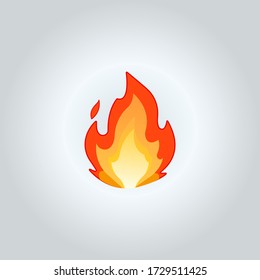 Fire Emoji Icon. Lit Symbol Modern, Simple, Vector, Icon For Website Design, Mobile App, Ui. Vector Illustration