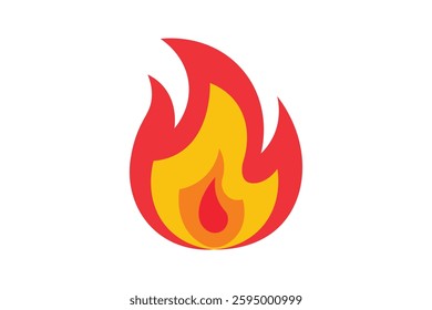 Fire Emoji Vector Illustration, fire flame icon, burning fire, fire symbol, flame clipart, flame logo