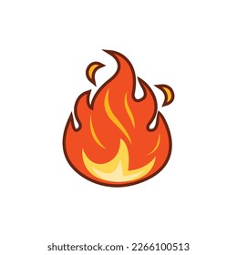 Fire emoji vector symbol lit