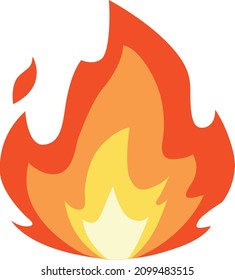 Fire emoji vector symbol sign flat design lit