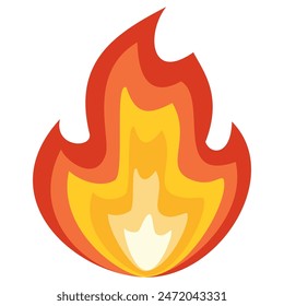 
Fire emoji vector symbol sign in flat style. vector illustration of flame.