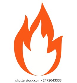 
Feuer Emoji Vektorgrafik Symbol Melden Sie sich an flach Stil. Vektorillustration der Flamme.