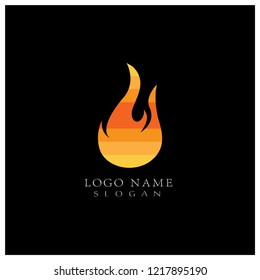 Fire, Energy & Flame Logo. Symbol & Icon Vector Template.