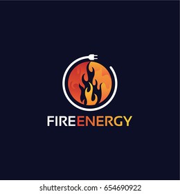 Fire Energy Logo Template Design