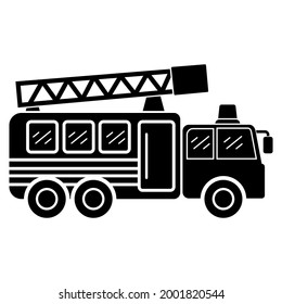 fire engine car icon vector sign symbol