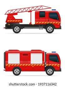 fire engine car vehicle vector illustration isolated on white background