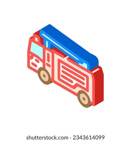 fire engine emergency isometric icon vector. fire engine emergency sign. isolated symbol illustration