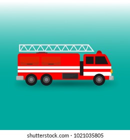 Fire Engine Firefighter Truck Vector Illustration Graphic Design