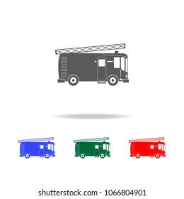 Fire engine icon. Elements of firefighter multi colored icons. Premium quality graphic design icon. Simple icon for websites, web design, mobile app, info graphics on white background
