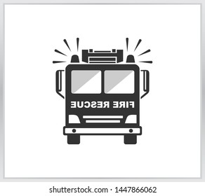Fire engine icon. modern fire trucks