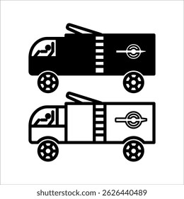 Fire Engine icon set. Fire Truck icon trendy illustration.