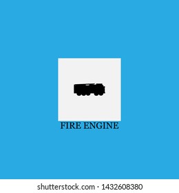 fire engine icon sign signifier vector