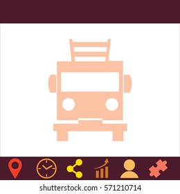 Fire engine  icon. Vector design.
