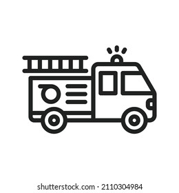 Fire Engine icon vector image. Can also be used for Physical Fitness. Suitable for mobile apps, web apps and print media.
