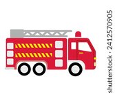 Fire engine icon vector. Fire truck illustration sign collection. Fire Department symbol or logo.