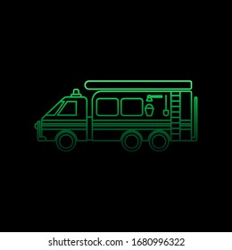 Fire engine nolan icon. Simple thin line, outline vector of fireman icons for ui and ux, website or mobile application