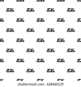 Fire engine pattern seamless in simple style vector illustration