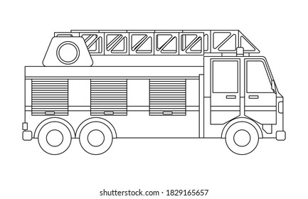 Fire Engine Outline High Res Stock Images Shutterstock