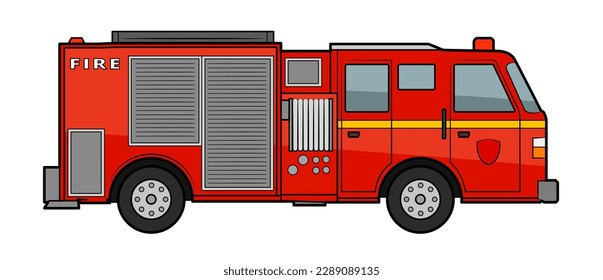 Fire engine truck - vector stock illustration.