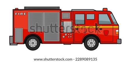 Fire engine truck - vector stock illustration.