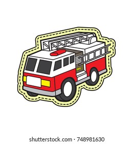 fire engine vector cartoon