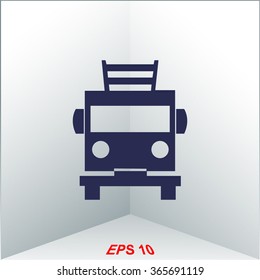 Fire engine vector icon.