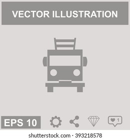 Fire engine vector icon.