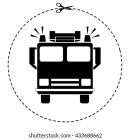 fire engine vector icon