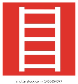fire escape for evacuation sign, fire safety, vector illustration