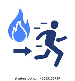 Elemento de icono de escape de fuego para el diseño