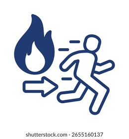 Elemento de icono de escape de fuego para el diseño