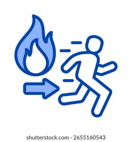 Elemento de icono de escape de fuego para el diseño