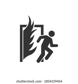 Fire Escape Icon Isolated on Black and White Vector Graphic  