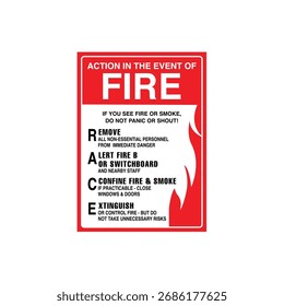 Gráfico de Vector de Vertical de señal de ruta de escape de incendios con flecha para dirección de evacuación