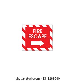 fire escape sign, icon on a white background