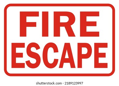 Fire Escape Sign - Safety Sign 