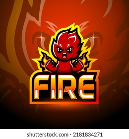 Fire esport logo mascot design